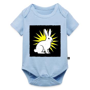 Cool bunny in punk rock & pop art style - Baby Premium short-sleeve bodysuit - light blue - Front