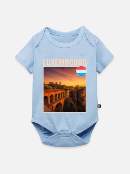 Luxemburg - Baby Premium Kurzarmbody - Hellblau