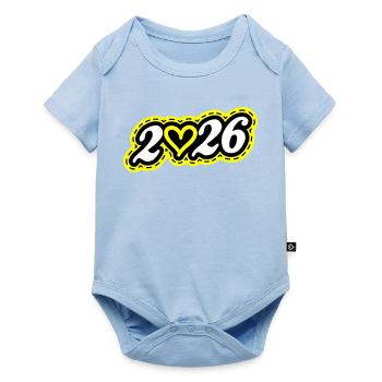 2026 Heart - Baby Premium short-sleeve bodysuit - light blue - Front