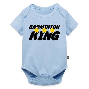 Der König des Badminton - Baby Premium Kurzarmbody - Hellblau - Vorne