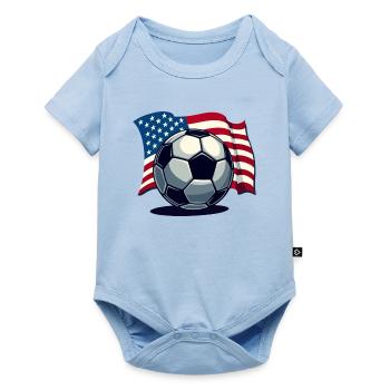 World Cup USA Soccer Soccer America Flag - Baby Premium short-sleeve bodysuit - light blue - Front