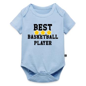 Meilleur basketteur du monde – champion sportif  - Body à manches courtes Premium Bébé - bleu clair - Devant