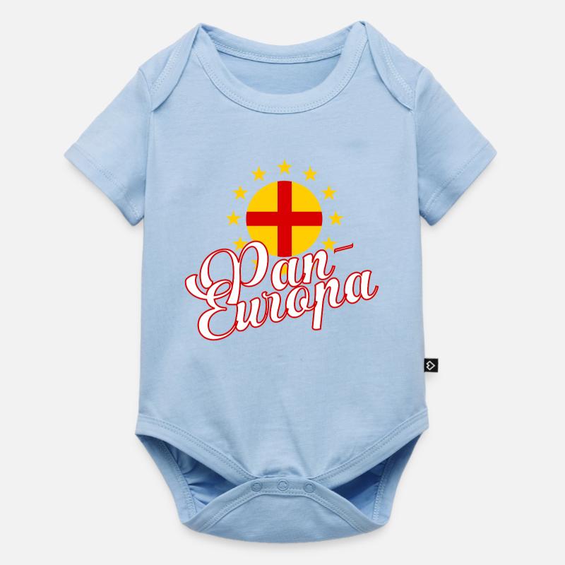 Pan-Europa Retro Script - Baby Premium short-sleeve bodysuit - light blue