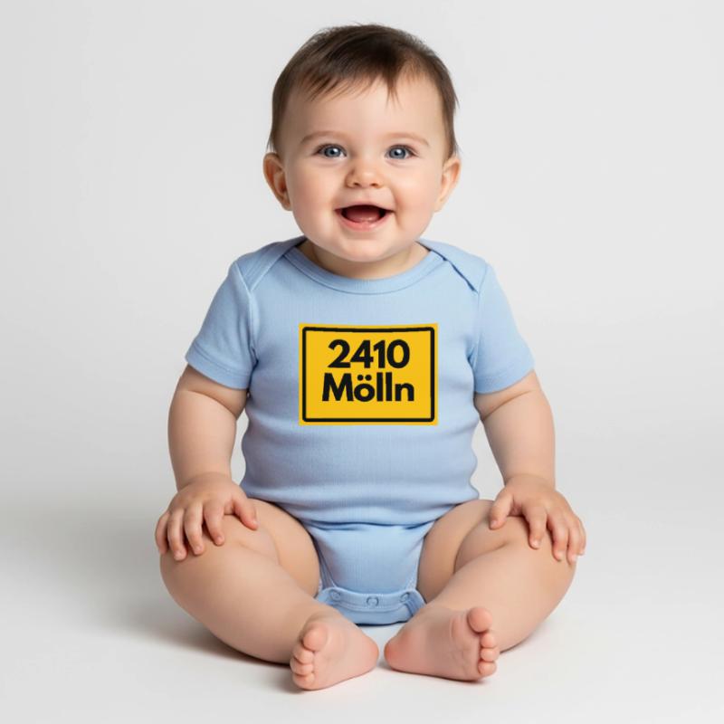 OLD POSTCODE ZIP CODE 2410 MÖLLN TIL EULENSPIEGEL Baby Premium short-sleeve bodysuit
