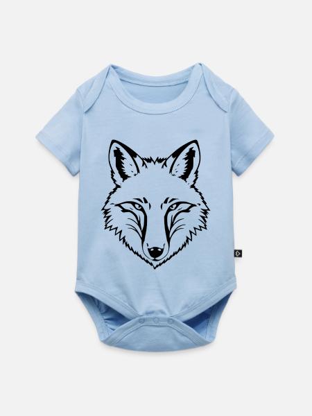 Fuchs - Baby Premium Kurzarmbody - Hellblau