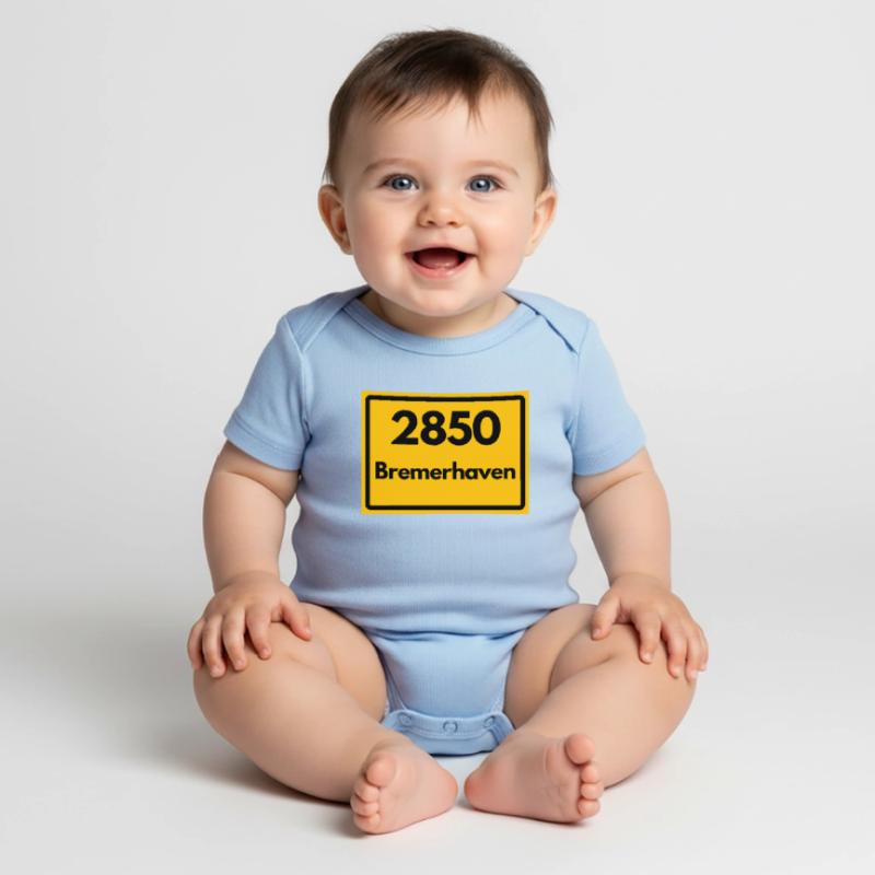 OLD POSTCODE POSTCODE RETRO 2850 BREMERHAVEN Baby Premium short-sleeve bodysuit