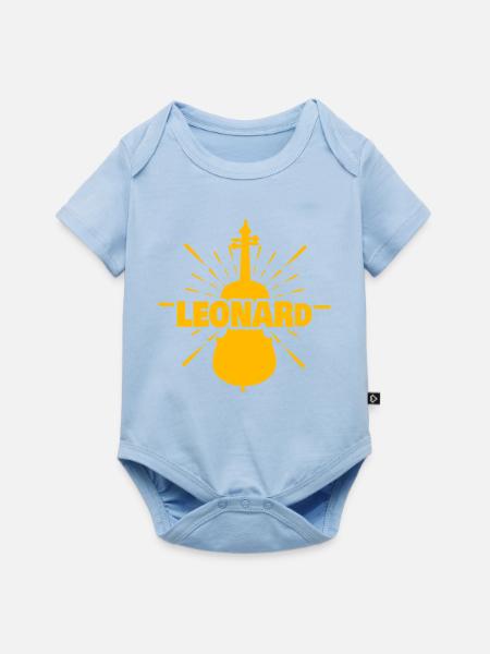 Leonard - Baby Premium Kurzarmbody - Hellblau