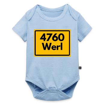 ALTE POSTLEITZAHL PLZ RETRO 4760 WERL - Baby Premium Kurzarmbody - Hellblau - Vorne
