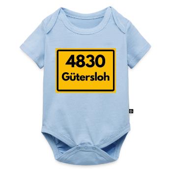 ALTE POSTLEITZAHL PLZ RETRO 4830 GÜTZERSLOH - Baby Premium Kurzarmbody - Hellblau - Vorne