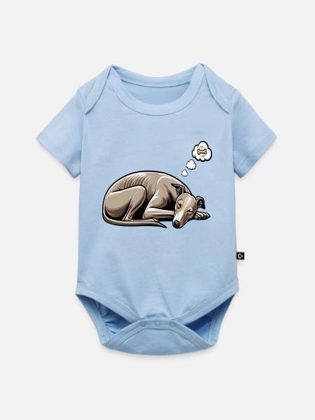 Whippet Windhund Whippets Windhundbesitzer - Baby Premium Kurzarmbody - Hellblau