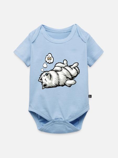 Weißer Schäferhund Schäferhund Schäferhunde - Baby Premium Kurzarmbody - Hellblau