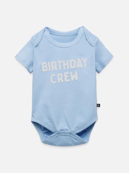 Birthday Crew - Baby Premium Kurzarmbody - Hellblau