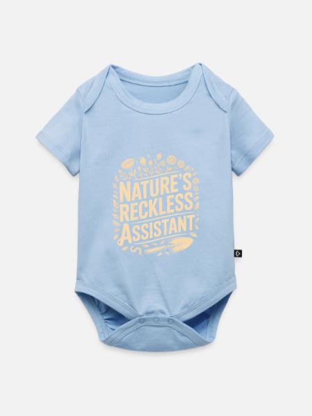 Der rücksichtslose Assistent der Natur - Baby Premium Kurzarmbody - Hellblau