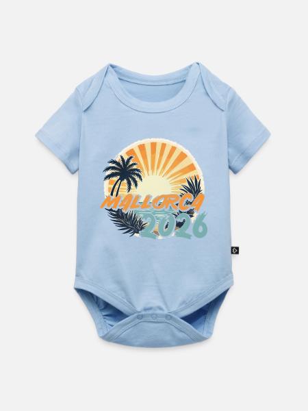 Mallorca 2026 - Baby Premium Kurzarmbody - Hellblau
