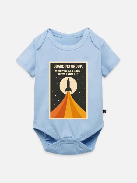 Countdown Boarding | Rakete Space Humor - Baby Premium Kurzarmbody - Hellblau
