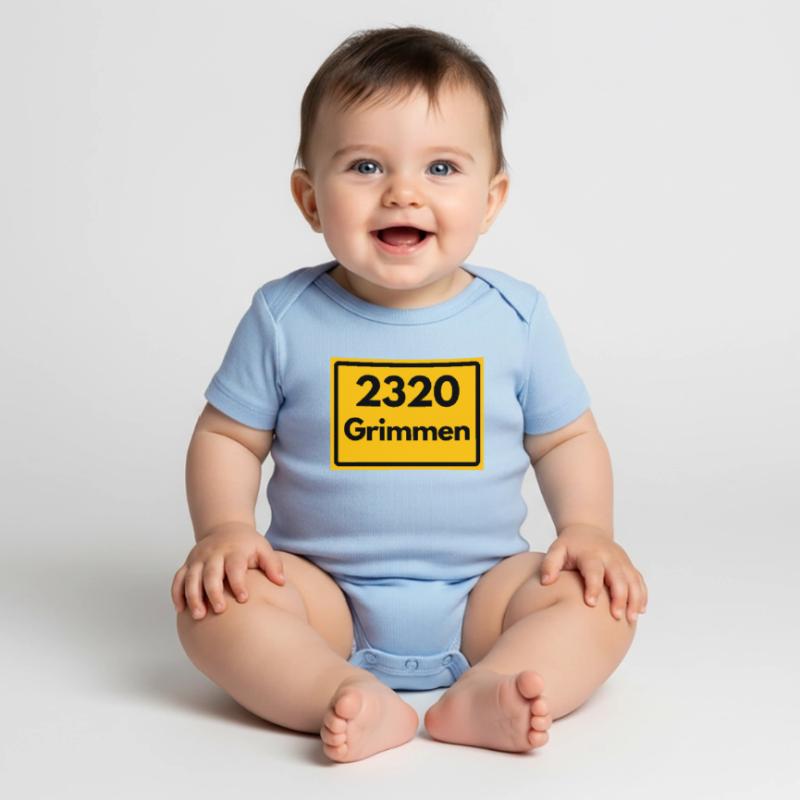 OLD POSTCODE POSTCODE RETRO 2320 GRIMMEN HEIMAT Baby Premium short-sleeve bodysuit
