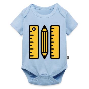 Pen Rulers Drawing Architecture - Baby Premium short-sleeve bodysuit - light blue - Front