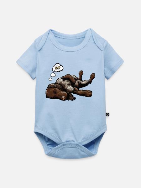 Deutsch Drahthaar Deutsch-Drahthaar Besitzer - Baby Premium Kurzarmbody - Hellblau
