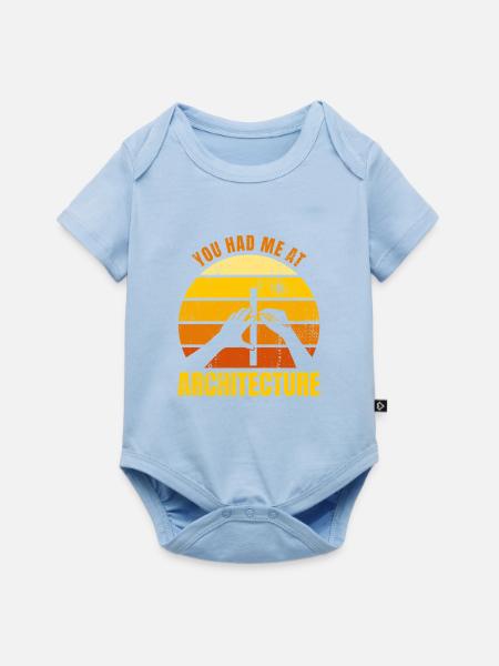 Architekten Spruch - Baby Premium Kurzarmbody - Hellblau