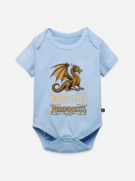 Nebenquests Drache Gamer Shirt - Baby Premium Kurzarmbody - Hellblau