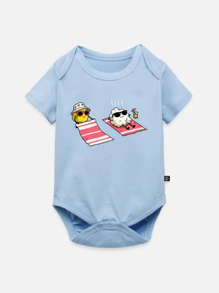 Der Sommer naht - Baby Premium Kurzarmbody - Hellblau
