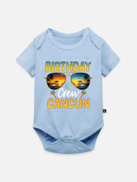 Birthday Crew Cancun - Baby Premium Kurzarmbody - Hellblau