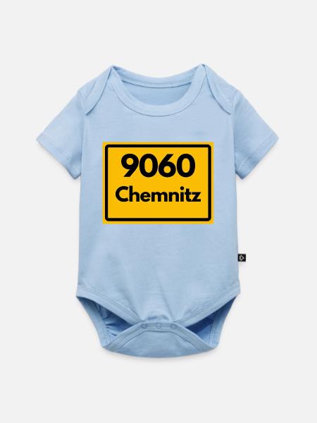 9060 PLZ SACHSEN CHEMNITZ ALTE POSTLEITZAHL - Baby Premium Kurzarmbody - Hellblau