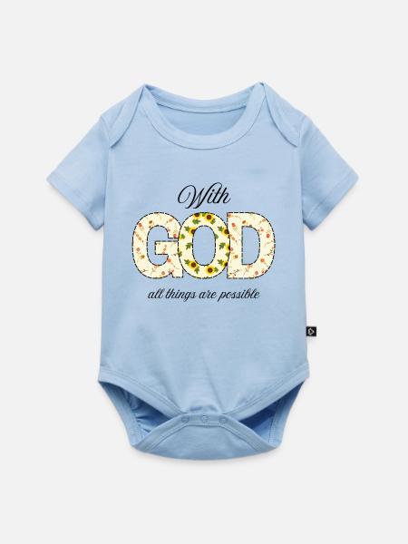 GOD - Baby Premium Kurzarmbody - Hellblau
