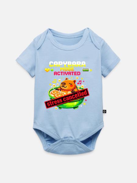 Capybara Modus Aktiviert – Stress Abgebaut - Baby Premium Kurzarmbody - Hellblau