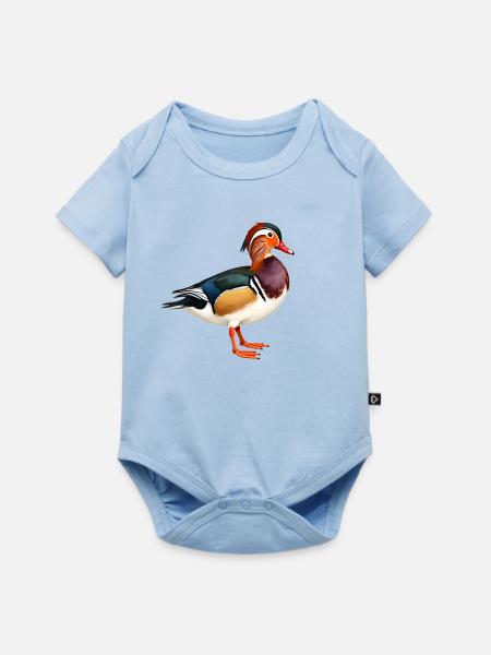 Mandarinente - Baby Premium Kurzarmbody - Hellblau