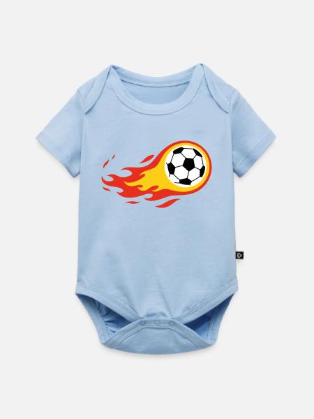 Fußball Deutschland Germany Komet Fanshirt - Baby Premium Kurzarmbody - Hellblau
