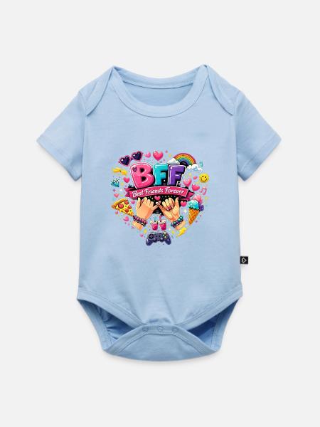 BFF Best Friends Forever - Baby Premium Kurzarmbody - Hellblau