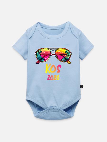 KOS 2026 Tropenbrille - Baby Premium Kurzarmbody - Hellblau