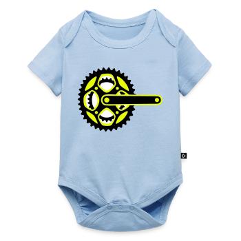 Icône de plateau de vélo - Body à manches courtes Premium Bébé - bleu clair - Devant
