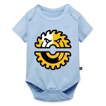 Kreissaege Maskottchen Logo - Baby Premium Kurzarmbody - Hellblau - Vorne