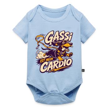Gassi Ist Mein Cardio – Hundelust - Baby Premium Kurzarmbody - Hellblau - Vorne