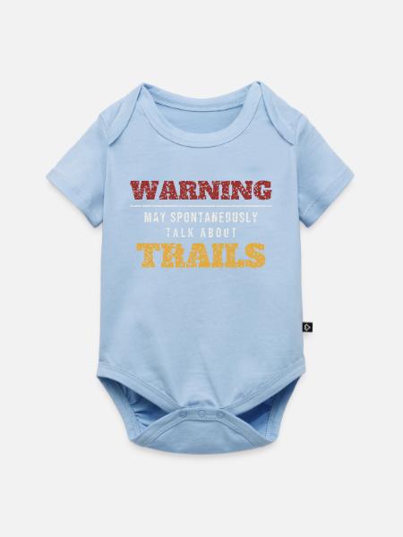 Warning Talks About Trails - Baby Premium Kurzarmbody - Hellblau
