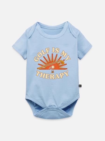 Golf ist meine Flucht - Baby Premium Kurzarmbody - Hellblau