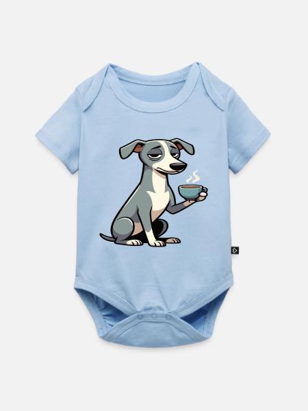 Whippet Windhund Whippets Windhundbesitzer - Baby Premium Kurzarmbody - Hellblau
