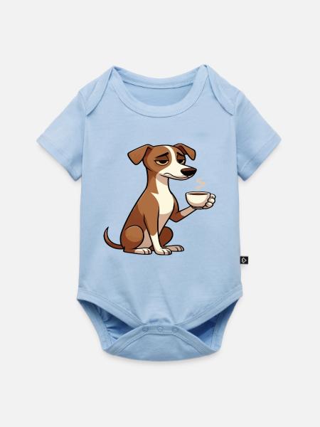 Whippet Windhund Whippets Windhundbesitzer - Baby Premium Kurzarmbody - Hellblau