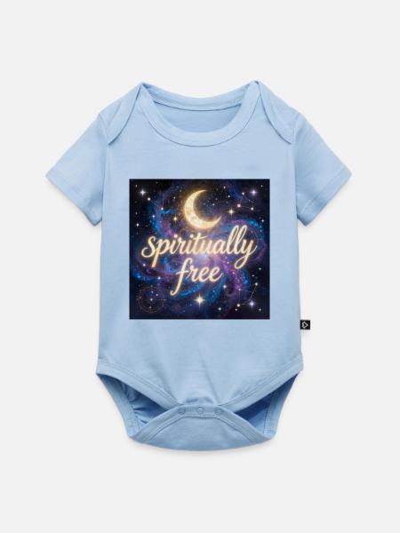 spirituell frei - Baby Premium Kurzarmbody - Hellblau