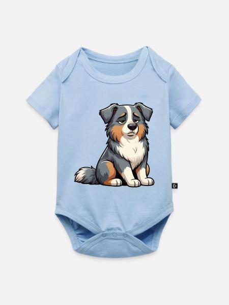 Australian Shepherd Aussie Aussiebesitzer Aussies - Baby Premium Kurzarmbody - Hellblau