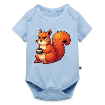 Eichhörnchen Eichhorn Eichhörnchenliebhaber Nager - Baby Premium Kurzarmbody - Hellblau - Vorne