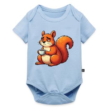 Eichhörnchen Eichhorn Eichhörnchenliebhaber Nager - Baby Premium Kurzarmbody - Hellblau - Vorne
