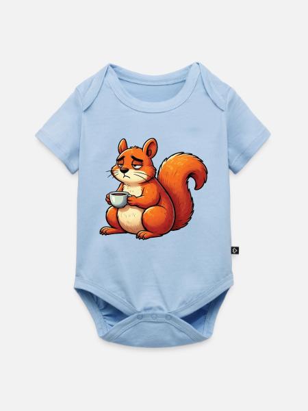 Eichhörnchen Eichhorn Eichhörnchenliebhaber Nager - Baby Premium Kurzarmbody - Hellblau