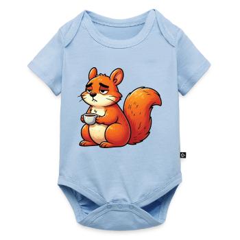 Eichhörnchen Eichhorn Eichhörnchenliebhaber Nager - Baby Premium Kurzarmbody - Hellblau - Vorne
