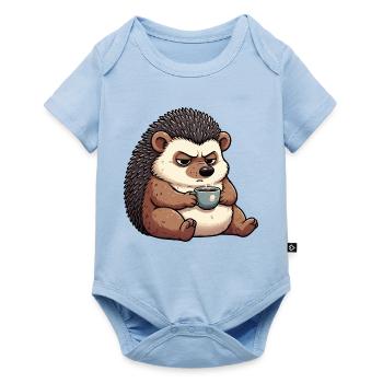 Igel Igelliebhaber Igelbesitzer Igelhalter Stachel - Baby Premium Kurzarmbody - Hellblau - Vorne