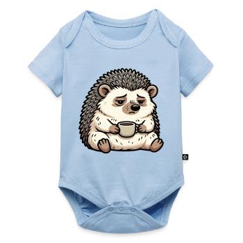 Igel Igelliebhaber Igelbesitzer Igelhalter Stachel - Baby Premium Kurzarmbody - Hellblau - Vorne