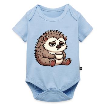 Igel Igelliebhaber Igelbesitzer Igelhalter Stachel - Baby Premium Kurzarmbody - Hellblau - Vorne