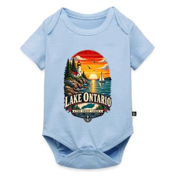 Lake Ontario Funny Vintage - Baby Premium Kurzarmbody - Hellblau - Vorne